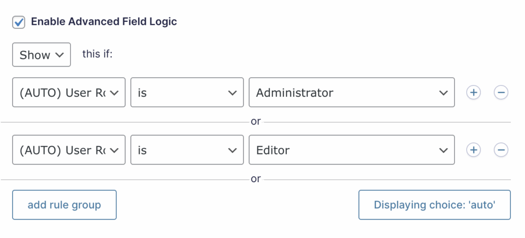 User Role Conditional Logic for Gravity Forms – MCG Software