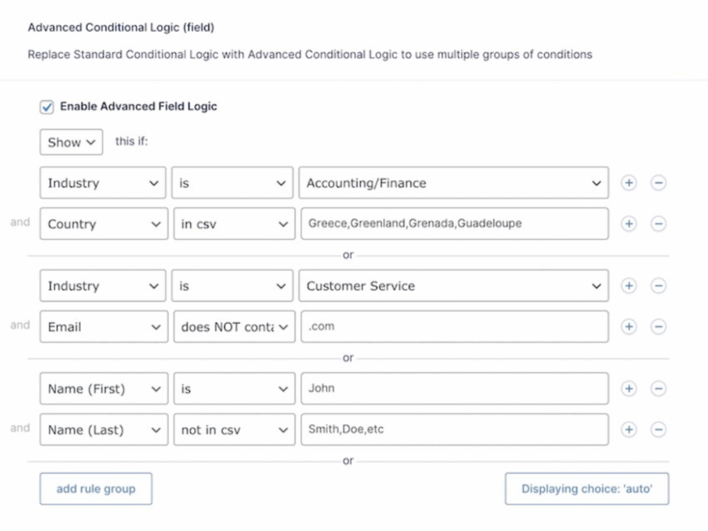 Advanced Conditional Logic for Gravity Forms - MCG Software