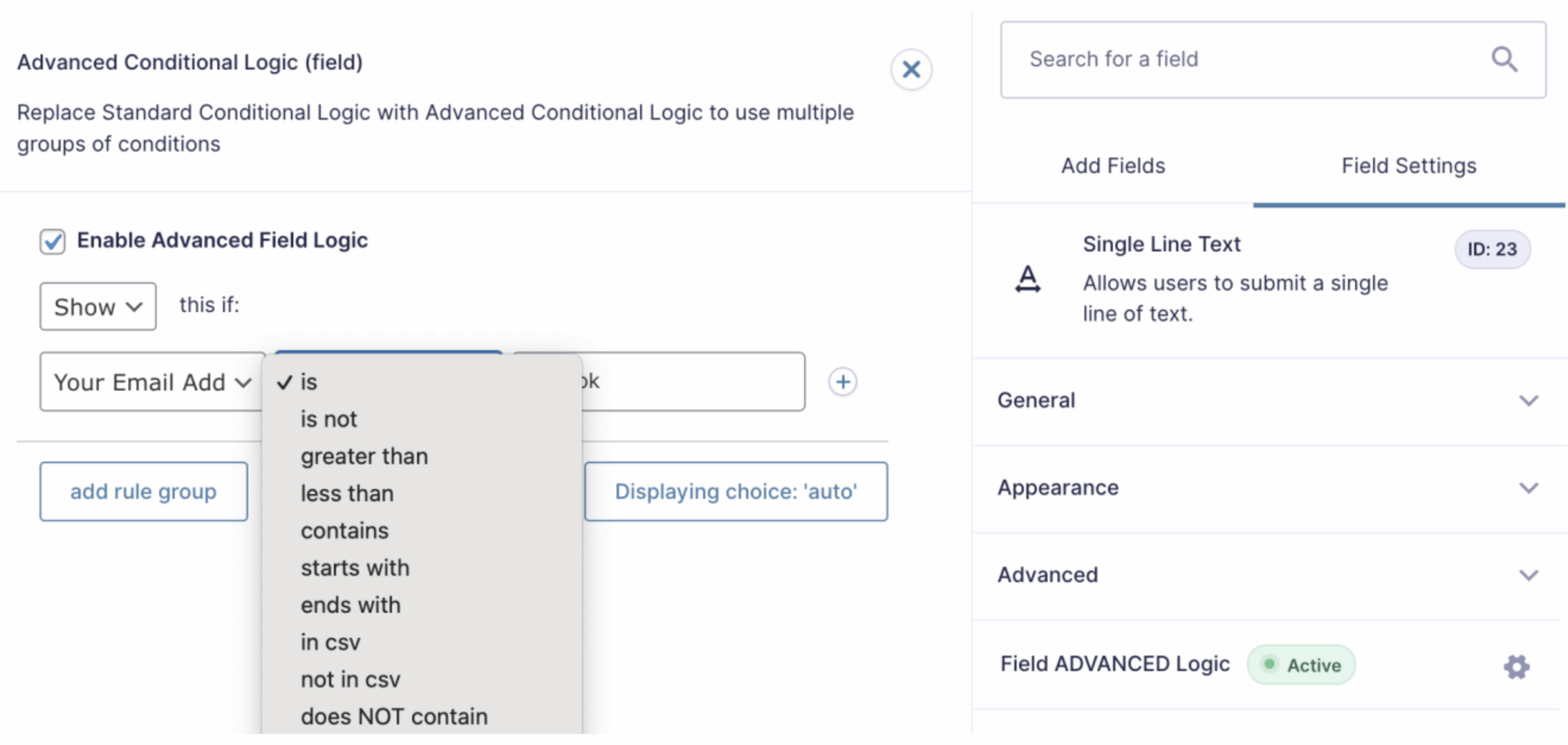 How to fix Gravity Forms Conditional Logic Not Working
